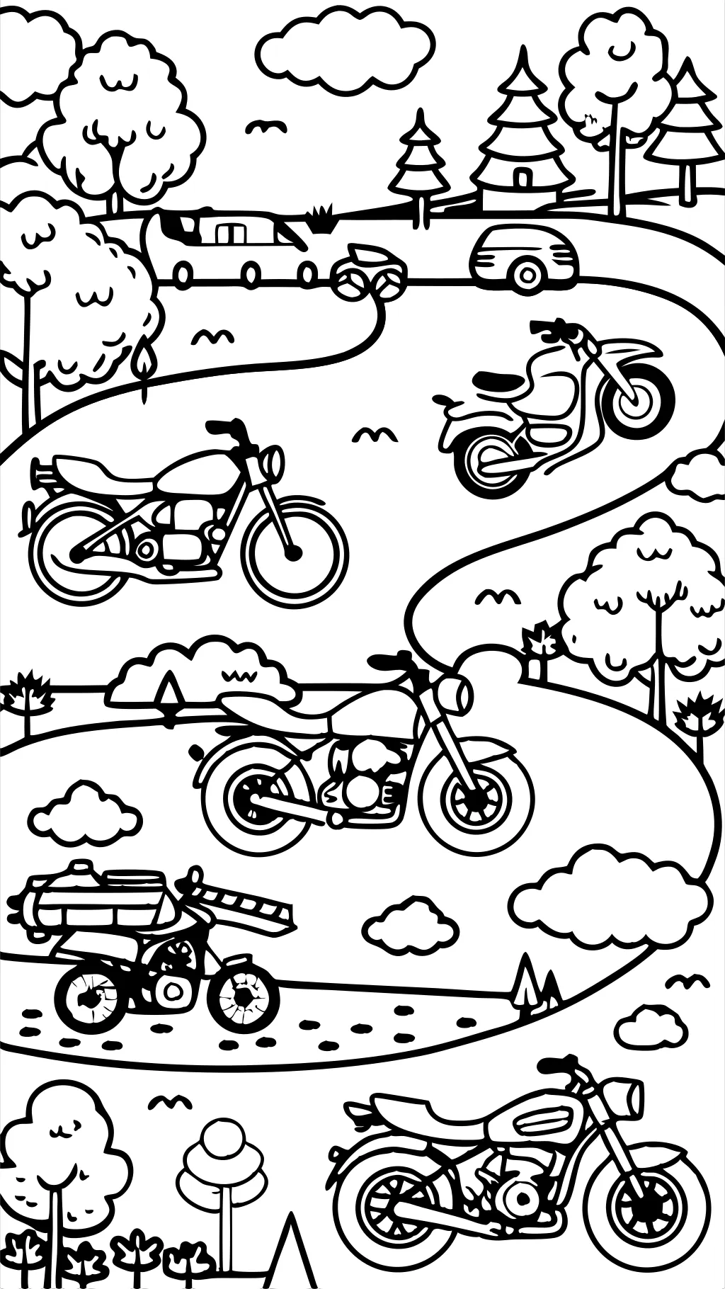 coloriage moto